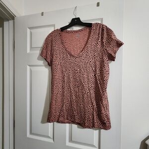 Pink Leopard Print Women's Top L